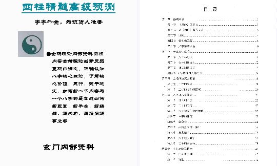 玄门内部资料-《四柱精髓高级预测》