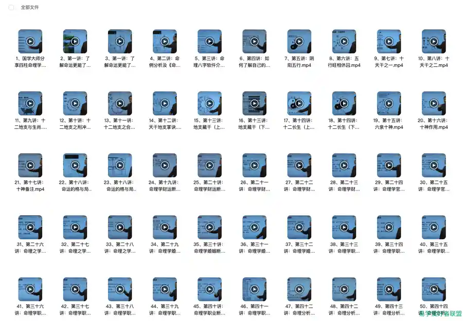 袁燊-四柱命理学1到50集